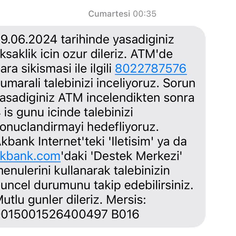 Akbank ATM Paramı Alıkoydu