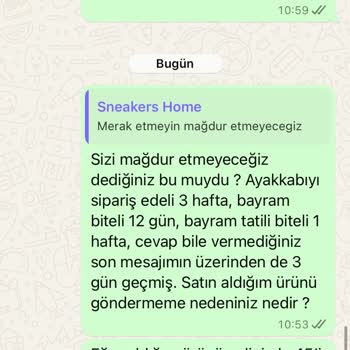 Sneakershome_tr (shopier-instagram) Yanlış Ve Kusurlu Ürün Gönderimi, İade Sorunu