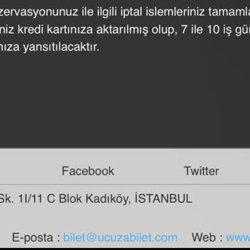 Ucuzabilet Ücret İademi Tam Yapmıyor