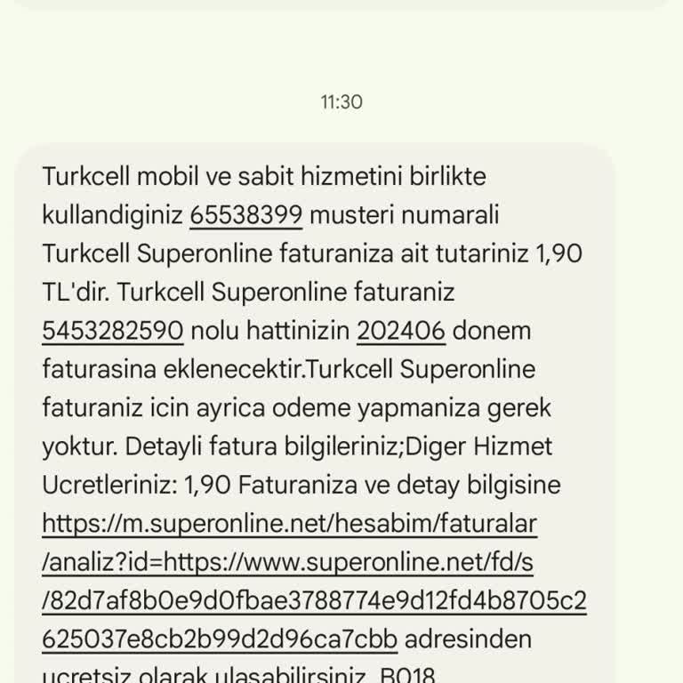 Turkcell Mobil Hat Kullanıyordum, Superonline Borç Mesajı Geliyor