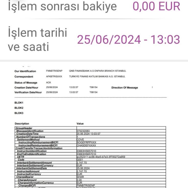 Türkiye Finans Katılım Bankasına EFT Yapmayın