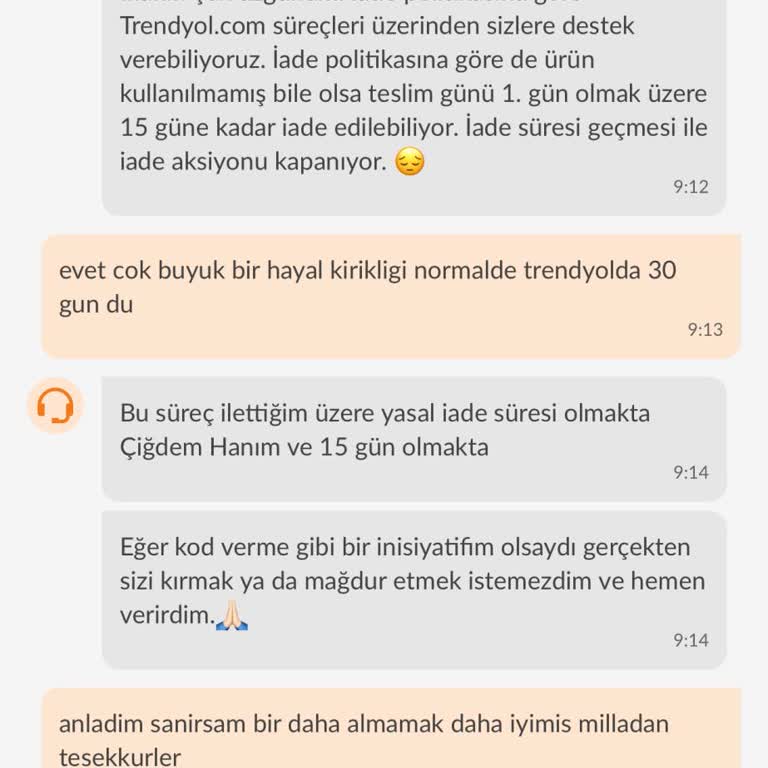Trendyolmilla Ürün İade Sorunu