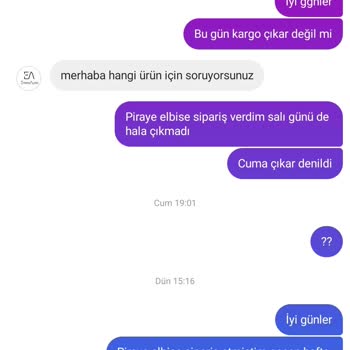 Emine Aydın Kargolanmayan Elbise İlgisiz Firma