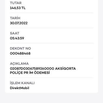 Aksigorta Sat Poliçe Ödemesinin İptal Edilmesini Talep Ediyorum