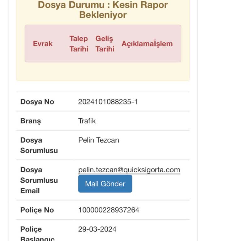 Quick Sigorta Sorumsuzluğu, Mağduriyetinin Çözülmesini İstiyorum