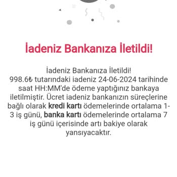 Yemeksepeti İade Şikayet