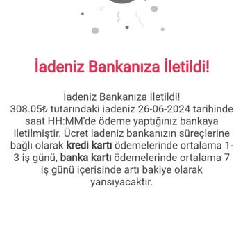 Yemeksepeti İade Şikayet