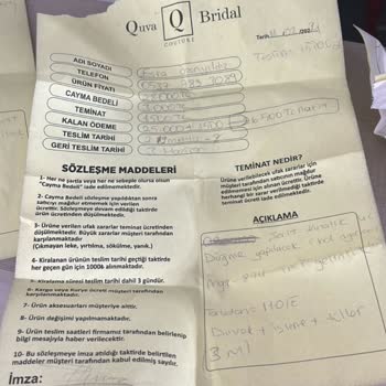 Quva Bridal Gelinlik Kiralama Sürecinde Yaşanan Büyük Sorunlar