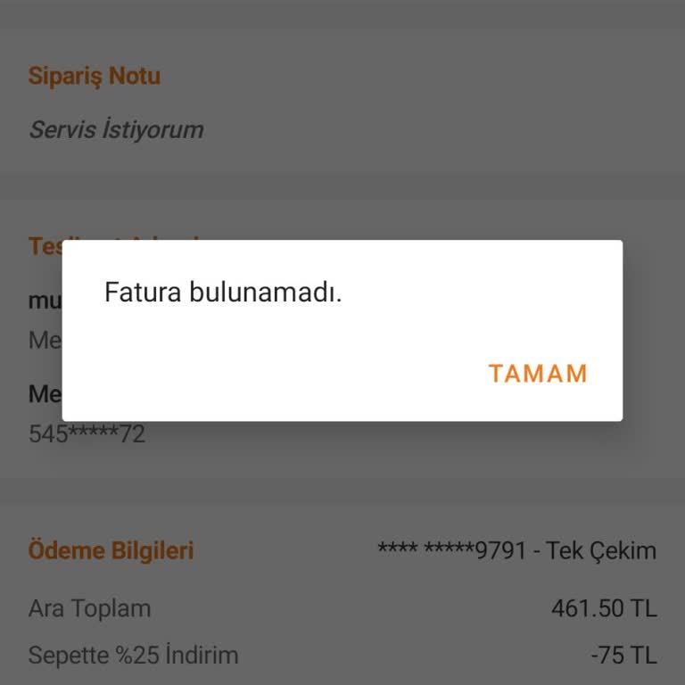Trendyol Fiş Ve Fatura Eksikliği