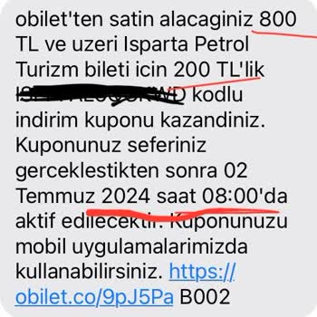 Isparta Petrol Turizm Yanlış İndirim Kodu Ve Yetersiz Müşteri Hizmeti