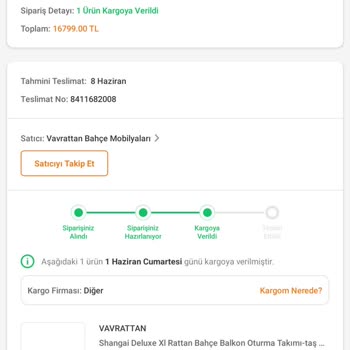 Vavrattan 43 Gündür Siparişi Teslim Etmedi