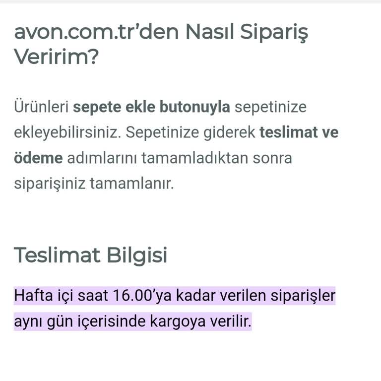 Acil Sipariş: Avon'dan Beklenmedik Gecikme