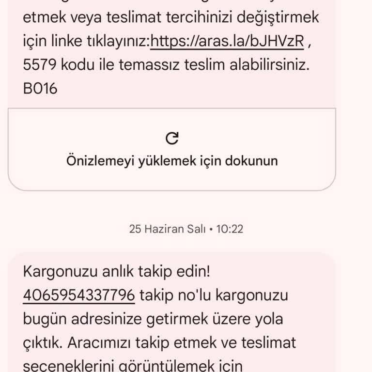 Aras Kargo Sebepsiz Geri Dönen Kargo