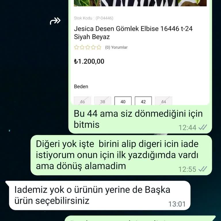 Anadolu Giyim İade Yapmıyor İademi İstiyorum