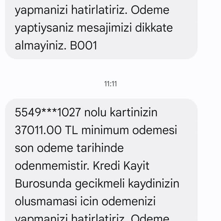 Garanti Bankası'nın Asılsız Borç Mesajı!