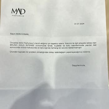 Mad Parfüm Kalıcı Olmayan Parfüm Ve İade Sorunu
