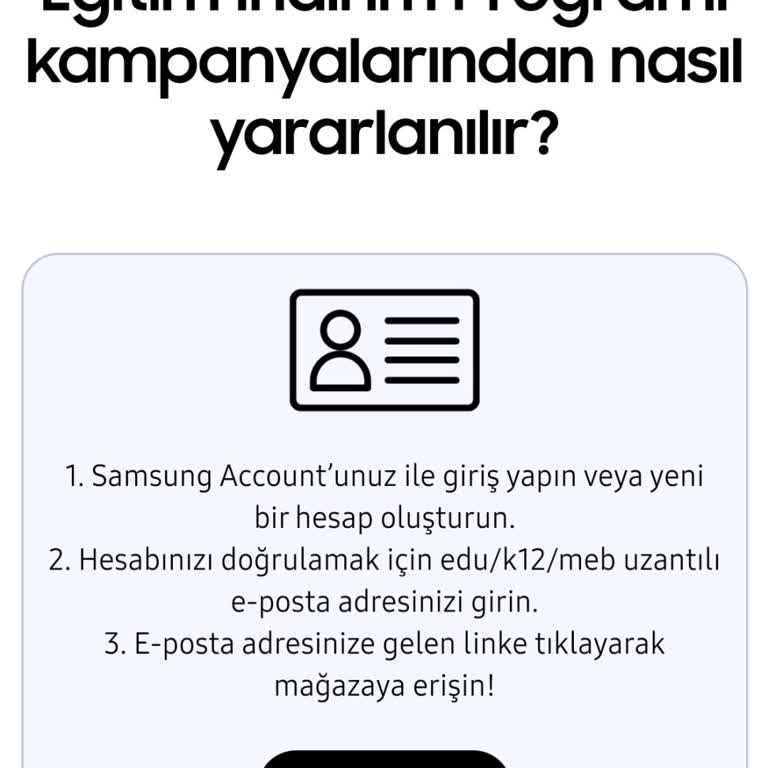 Samsung Eğitim İndirimi Sorunu