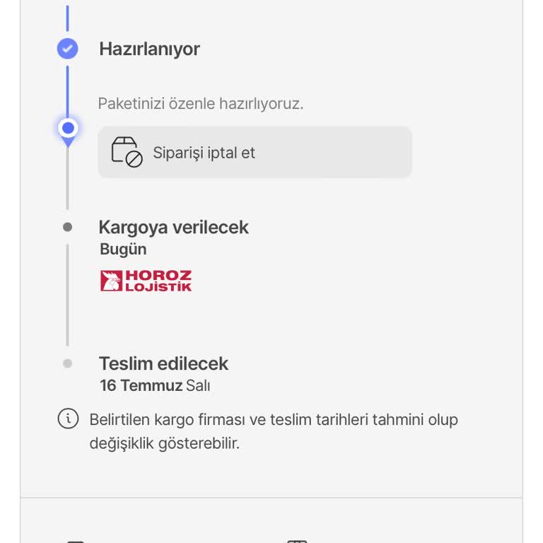 Hepsiburada Hazırlanıyor Aşamasında Sipariş İptali Gerçekleştirmiyor