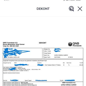QNB Finanstan Otomatik Ödemeli Türk Telekom Hattım İçin Mükerrer Ödeme