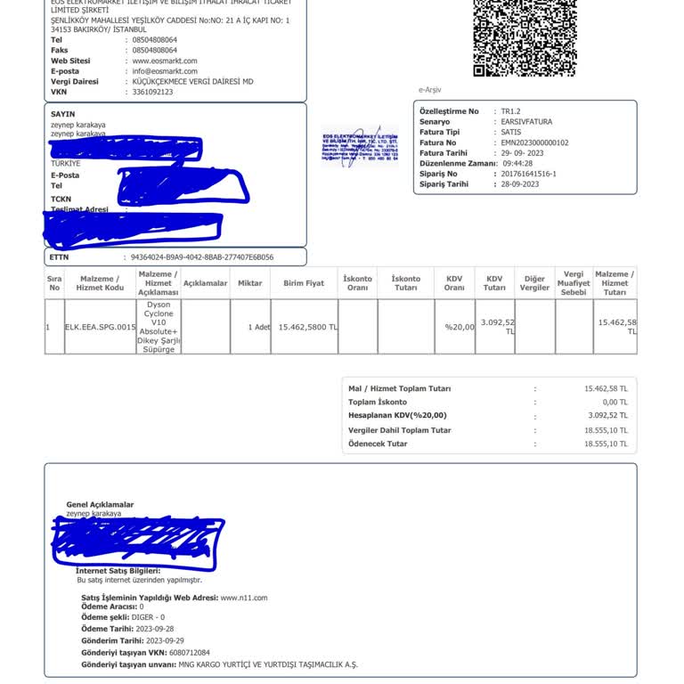 Eos Markt EOS Market Dyson Garantisi Sağlamıyor!