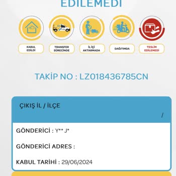 PTT Kargo Belası Teslim Edilemedi