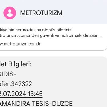 Metro Turizm 1 Saat Gecikmeli Çilesi