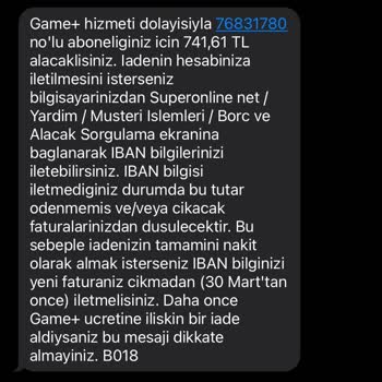 Superonline Abonelik Fesih Etmeme Rağmen 4 Aydır Borç SMS'i Gönderiyor