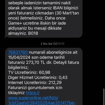 Superonline Abonelik Fesih Etmeme Rağmen 4 Aydır Borç SMS'i Gönderiyor