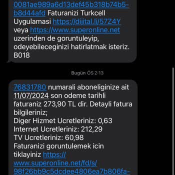 Superonline Abonelik Fesih Etmeme Rağmen 4 Aydır Borç SMS'i Gönderiyor