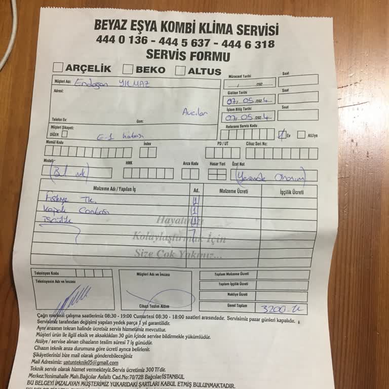 Üstün Teknik Yetkili Servis Değiller