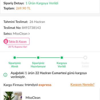 Trendyol Express Trendyol Siparişim Tarafıma Teslim Edilmiyor