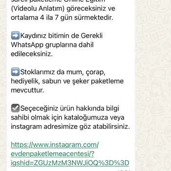 KOSGEB, İŞKUR Evde Paketleme