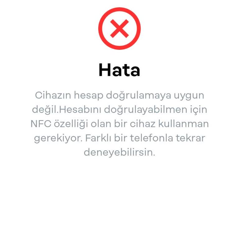 Papara Hesabımı Onaylayamıyorum NFC Datası Doğrulanmadı Diyor