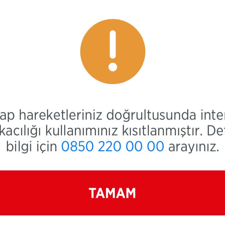Ziraat Bankası Hesap Hareketleriniz Doğrultusunda Kısıtlanmıştır