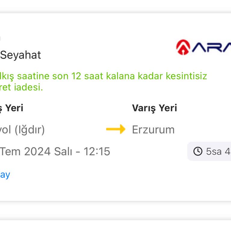 Aras Turizm Sözünde Durmaması Ve İlgisizliği