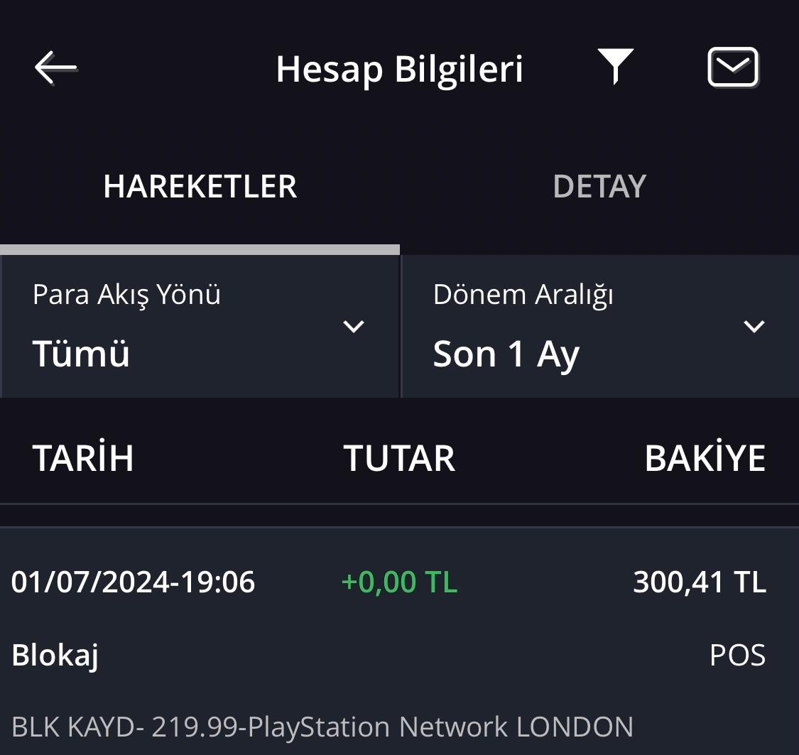 PlayStation Türkiye Hesabımdan 219 TL Çekmiş - Şikayetvar