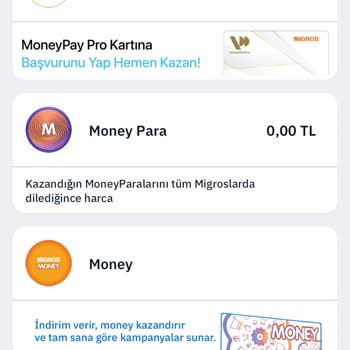 Migros MoneyPay Destek Hizmeti Alamıyorum