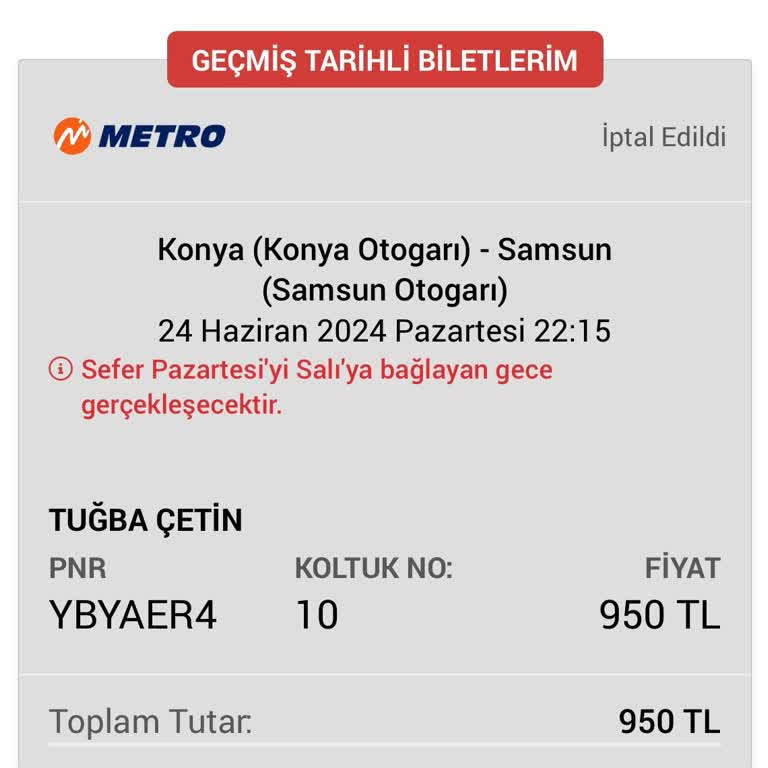 Obilet Bilet Ücret İadesi Yapılmadı