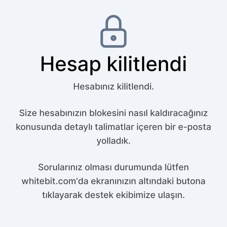 Whitebit TR Ban Yedik Ama Bir De Nedenini Bilsek!