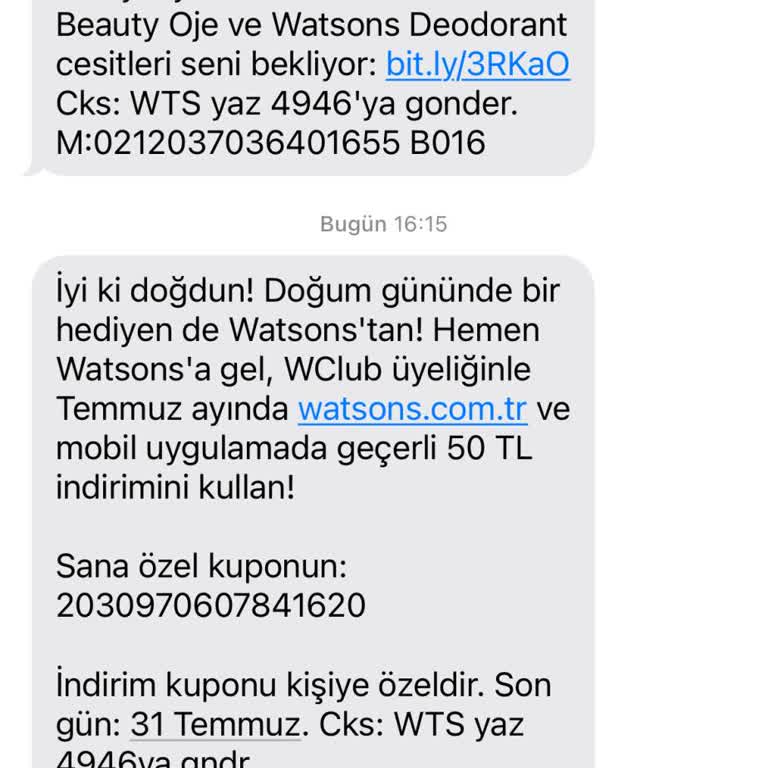 Watsons Üyeliğimin İptal Olmasını İstemiyorum
