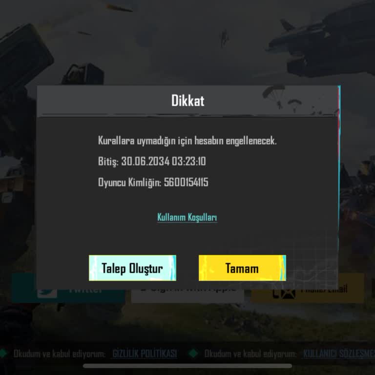 PUBG (Pubgmobile.com) Haksız Yere 10 Yıl Ban
