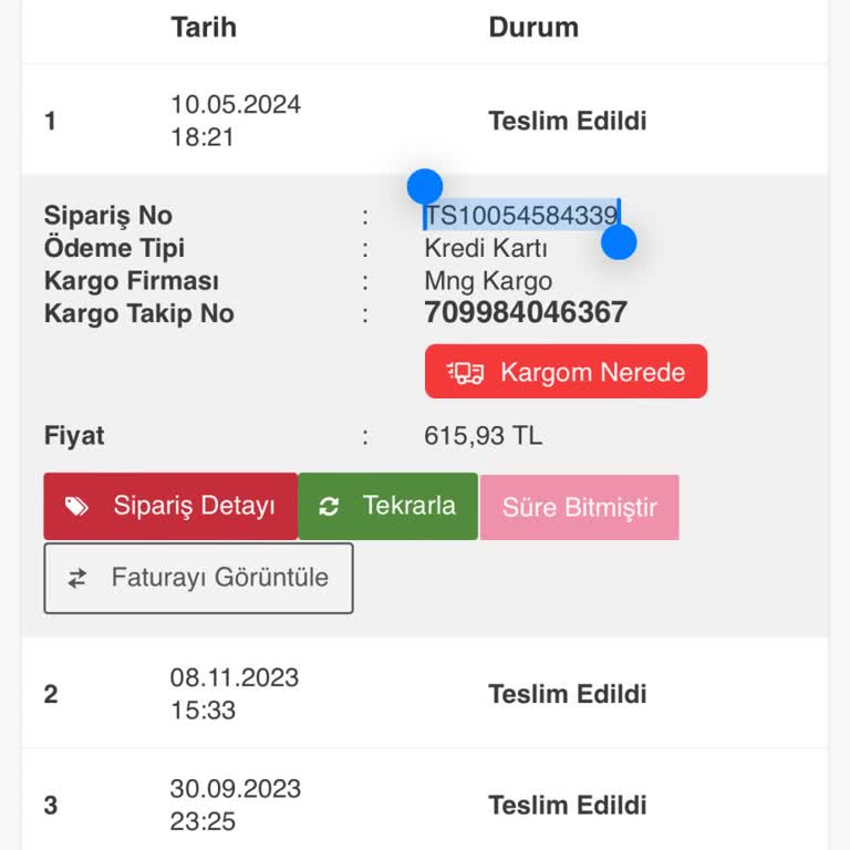 Dermoeczanem Teslim Edilmeyen Siparişin Teslim Edildi Gözükmesi
