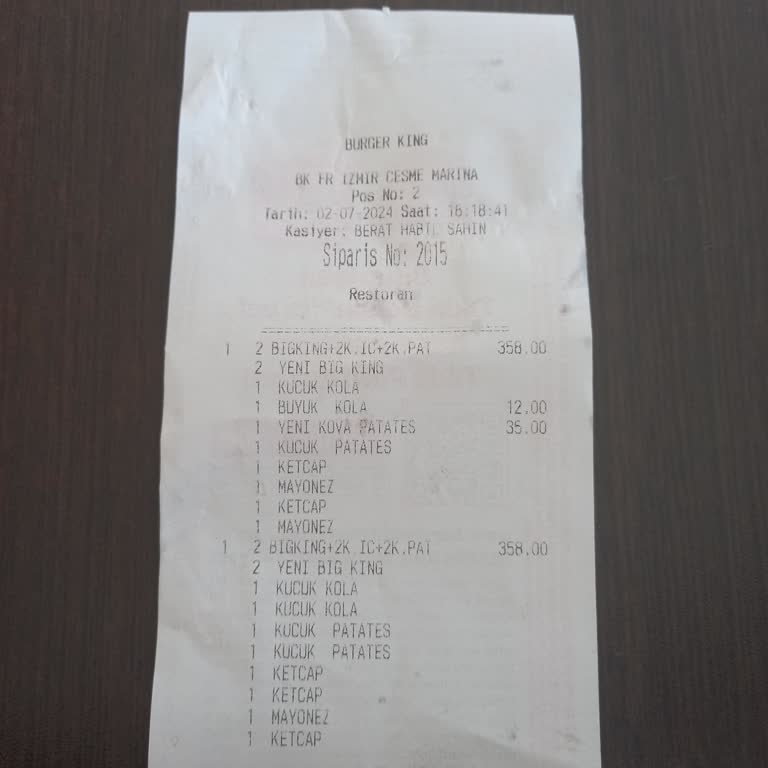 Burger King Menü Farklı Uygulamaları