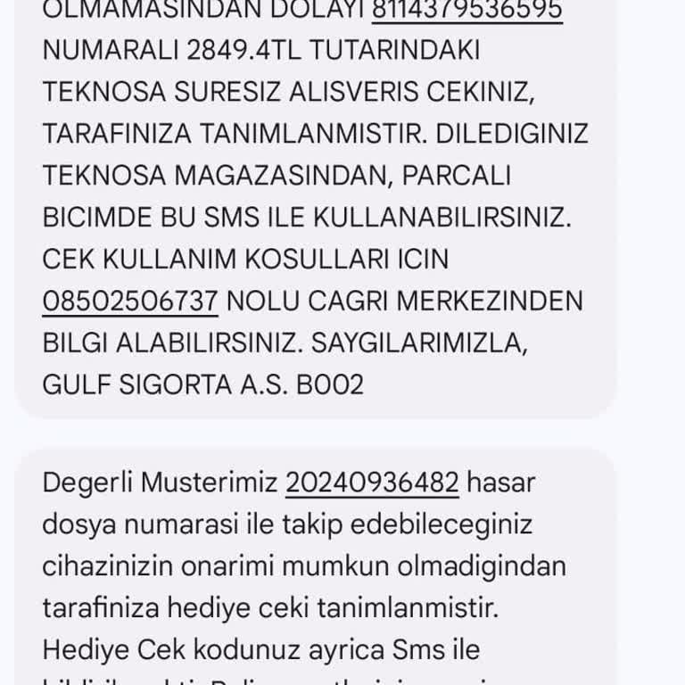 Gig Sigorta Mağduriyet Alınan Ürün