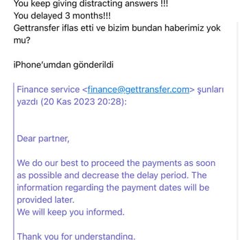 Gettransfer'den Ödeme Alamama Sorunu