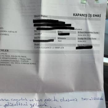 Opel Yetkili Servis Odak Arabamı Vurdu