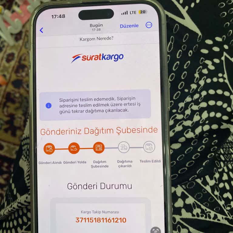 Sürat Kargo Kargomu Getirmedi Evde Olduğumuz Halde Adreste Yok Notu