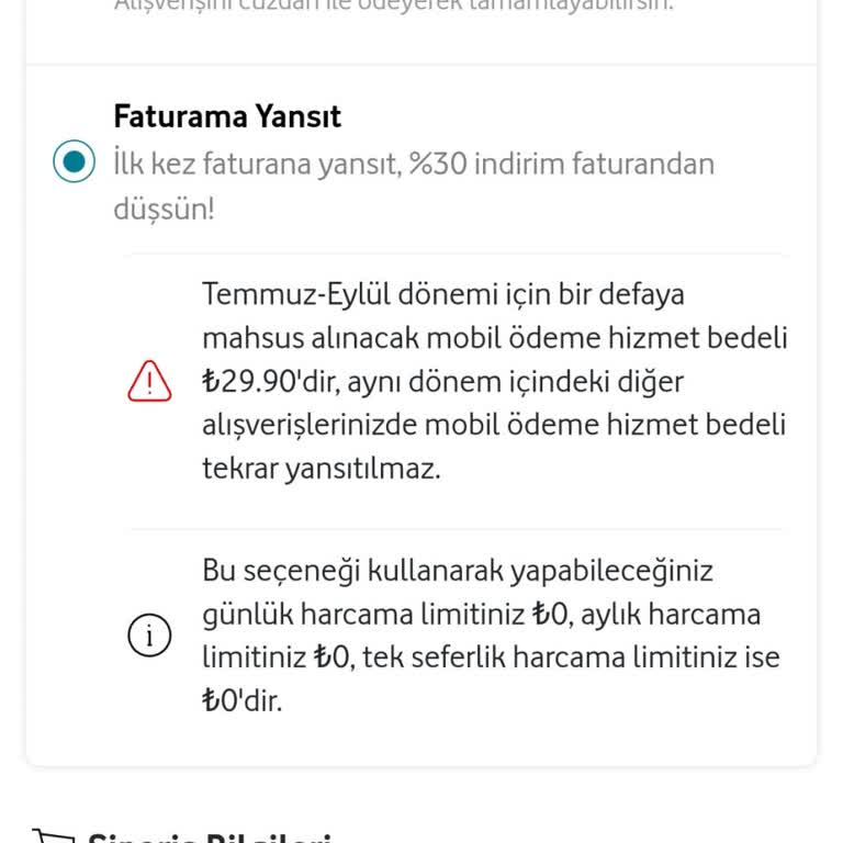 Vodafone Mobil Ödeme Hatası