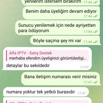 Alfa IP TV Müşteri Hizmetleri Sorunu Çözmek Yerine Kaçıyor