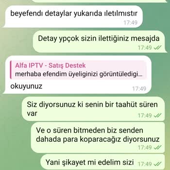 Alfa IP TV Müşteri Hizmetleri Sorunu Çözmek Yerine Kaçıyor